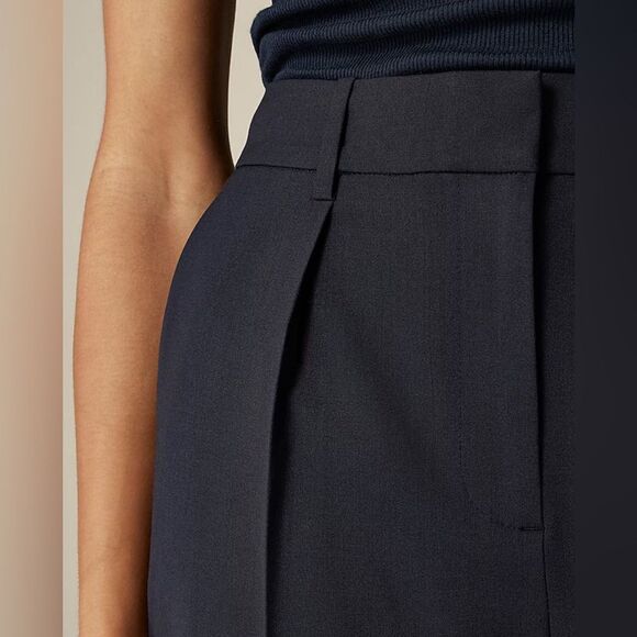 NWT J CREW Portia pant in Italian bi-stretch wool blend in dark navy - Picture 5 of 6